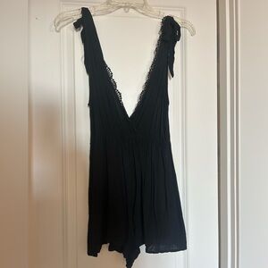 Romper with tie straps